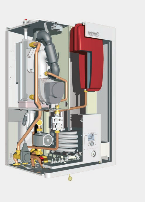 Budowa systemowa Kompaktowe rozwiązania w dwóch wariantach 04 EcoTherm Kompakt WBS serii E Najwyższy komfort ciepłej wody użytkowej w połączeniu z podgrzewaczem c.w.u. (osprzęt dodatkowy).