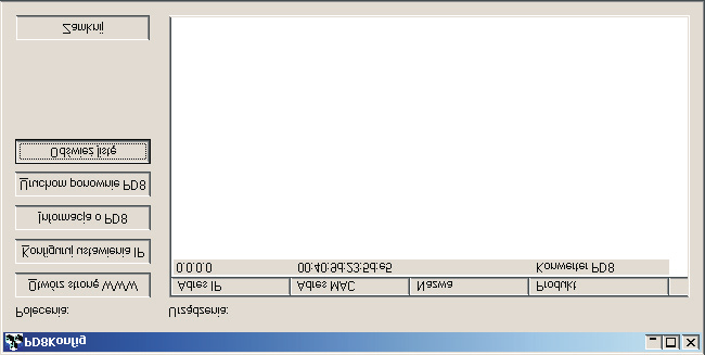 3.6.2. Opis programu konfiguracyjnego Do³¹czony do zestawu program PD8Konfig.exe s³u y do konfiguracji ustawieñ sieciowych konwertera PD8.