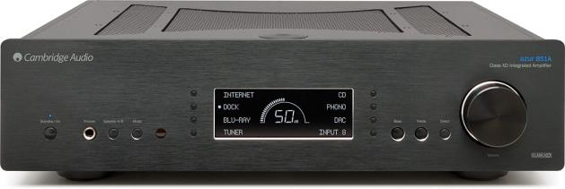 azur Wzmacniacz stereo Azur 851A 6990 zł Flagowy wzmacniacz zintegrowany firmy Cambridge Audio gwarantuje moc i finezję przy niesamowicie niskim poziomie zniekształceń.