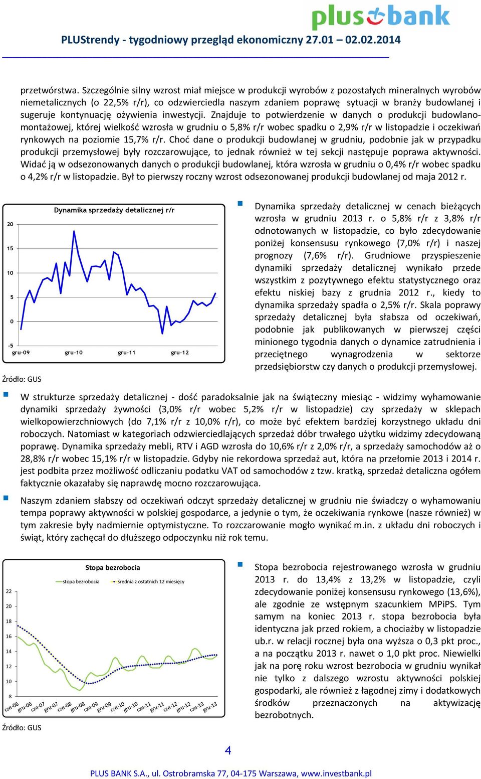 sugeruje kontynuację ożywienia inwestycji.