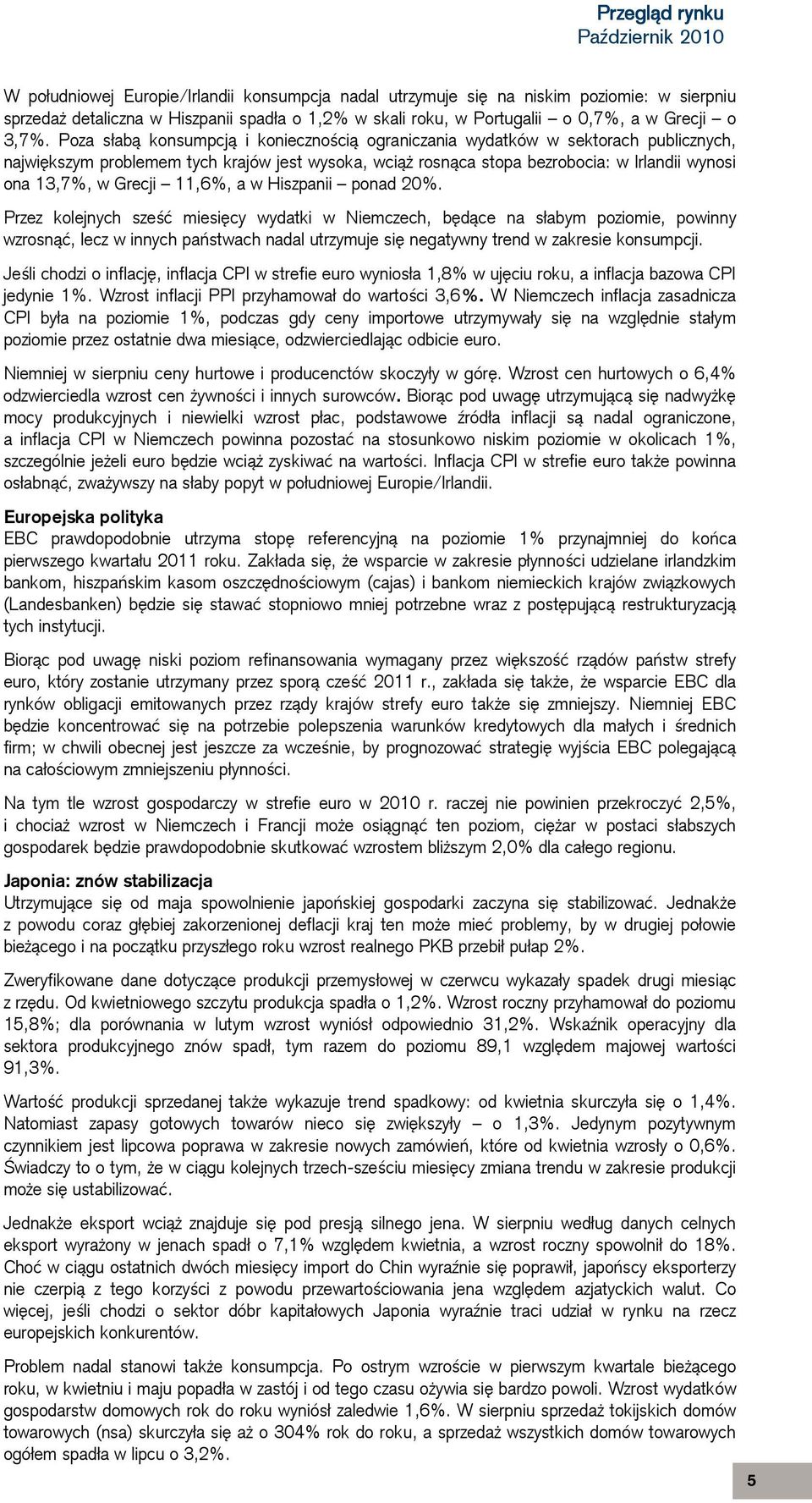 Grecji 11,6%, a w Hiszpanii ponad 20%.