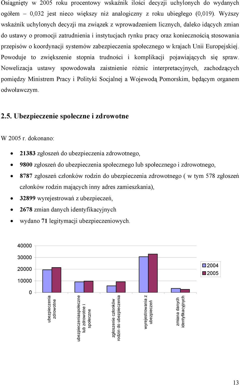 koordynacji systemów zabezpieczenia społecznego w krajach Unii Europejskiej. Powoduje to zwiększenie stopnia trudności i komplikacji pojawiających się spraw.