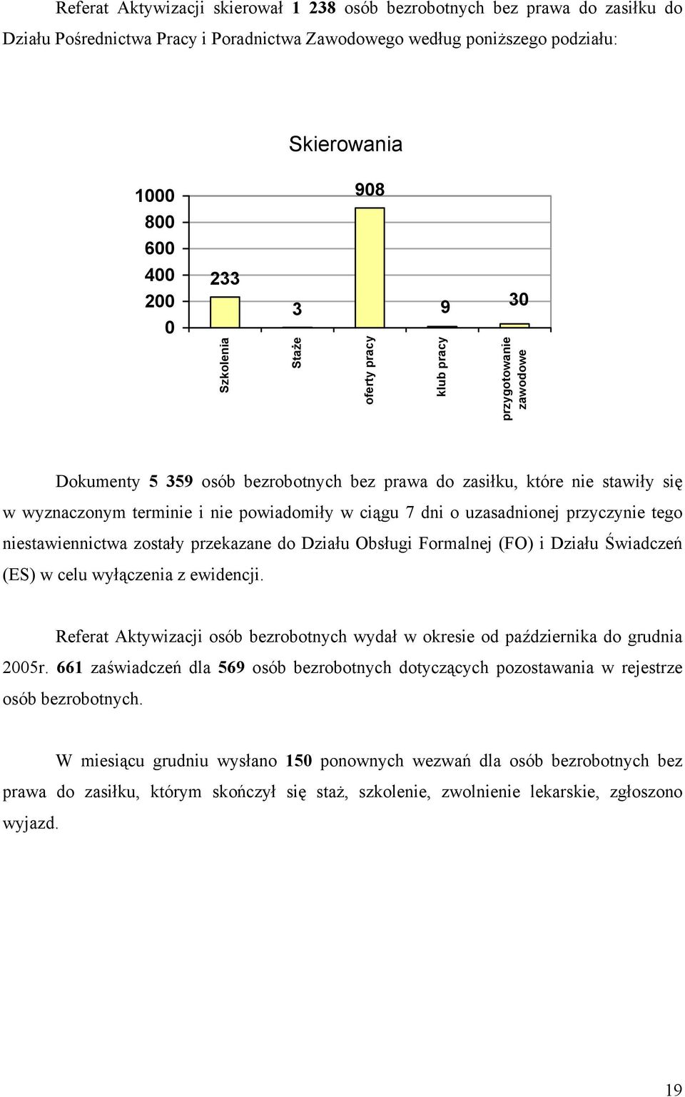 uzasadnionej przyczynie tego niestawiennictwa zostały przekazane do Działu Obsługi Formalnej (FO) i Działu Świadczeń (ES) w celu wyłączenia z ewidencji.