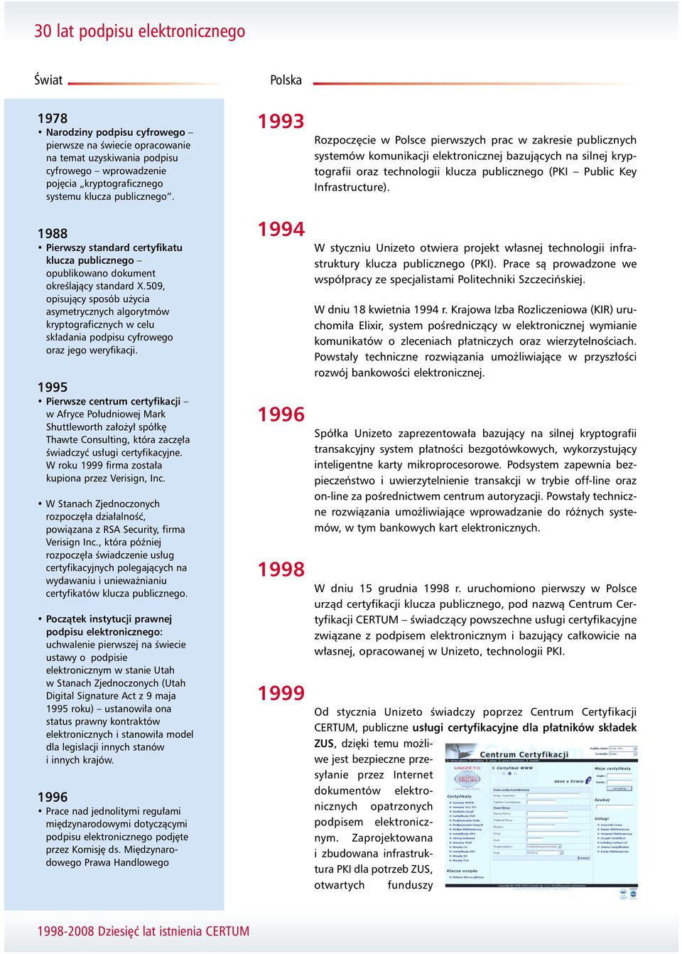 509, opisujàcy sposób u ycia asymetrycznych algorytmów kryptograficznych w celu sk adania podpisu cyfrowego oraz jego weryfikacji.