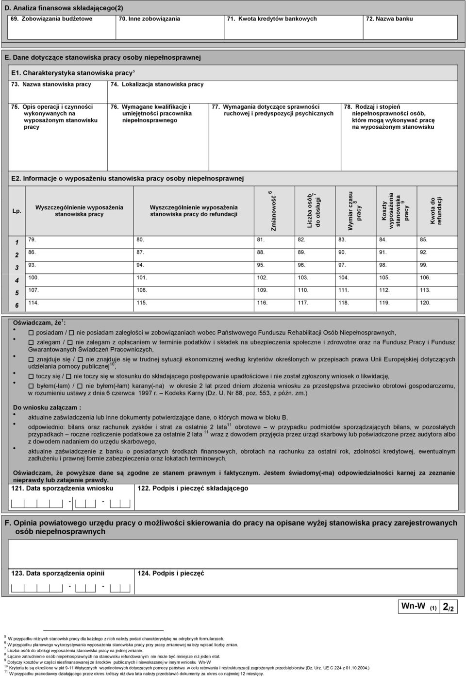 Wymagane kwalifikacje i umiejętności pracownika niepełnosprawnego 77. Wymagania dotyczące sprawności ruchowej i predyspozycji psychicznych 78.