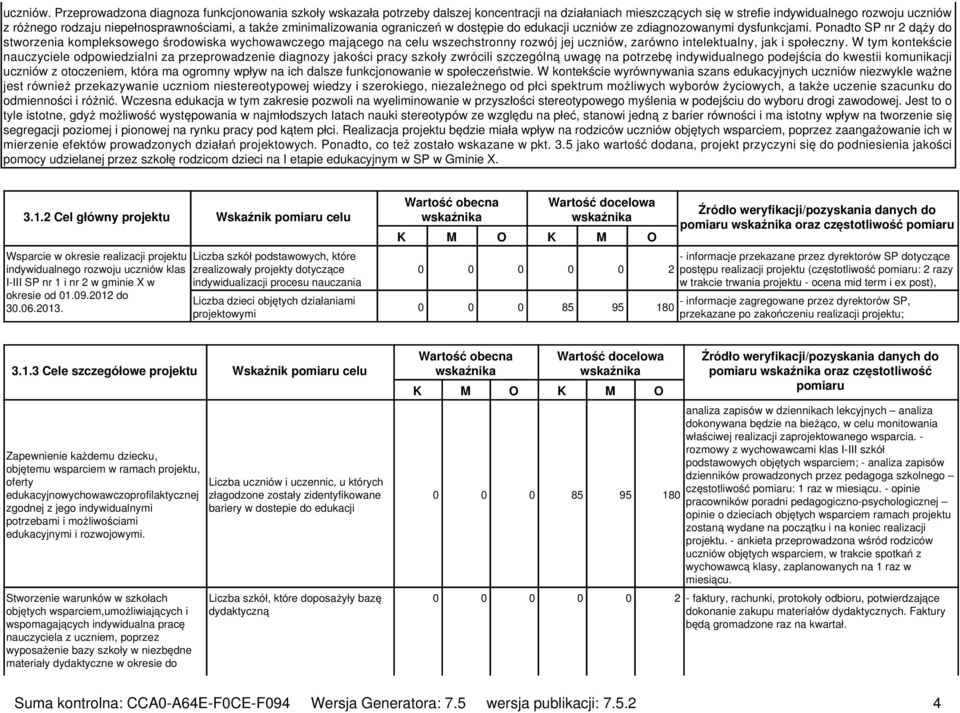 a także zminimalizowania ograniczeń w dostępie do edukacji uczniów ze zdiagnozowanymi dysfunkcjami.