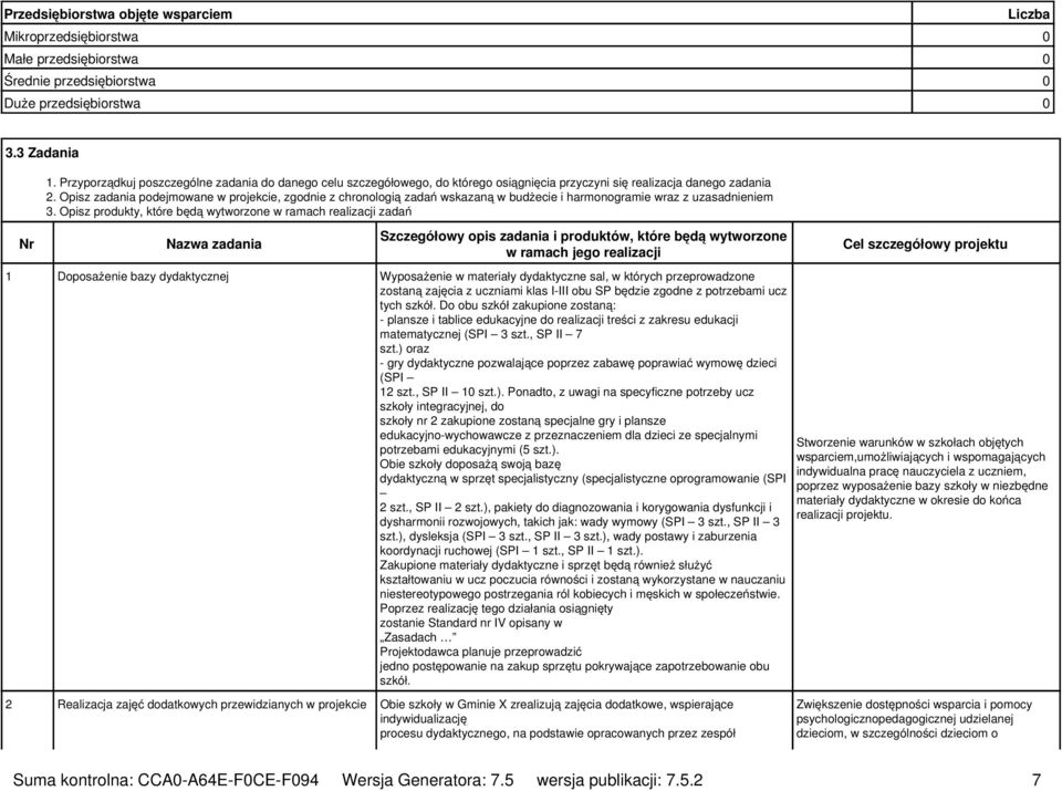 Opisz zadania podejmowane w projekcie, zgodnie z chronologią zadań wskazaną w budżecie i harmonogramie wraz z uzasadnieniem 3.