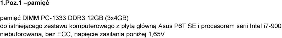 istniejącego zestawu komputerowego z płytą główną