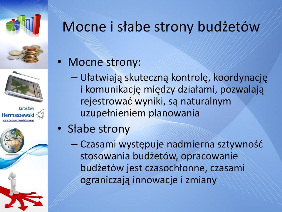 naturalnym uzupełnieniem planowania Słabe strony Czasami występuje nadmierna