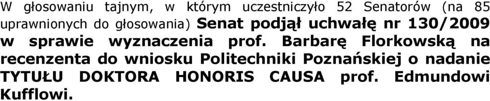 wyznaczenia prof.