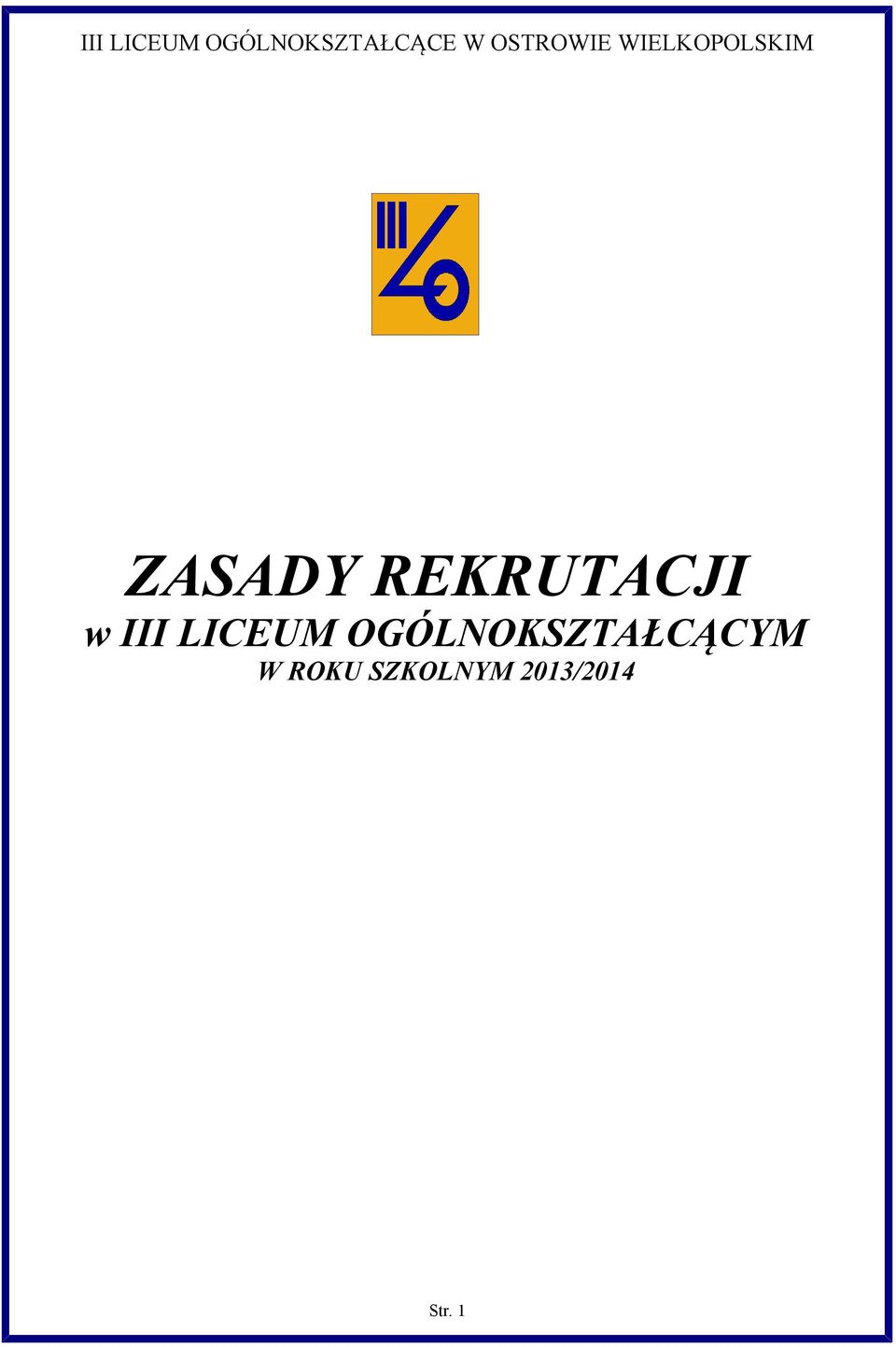 OGÓLNOKSZTAŁCĄCYM W