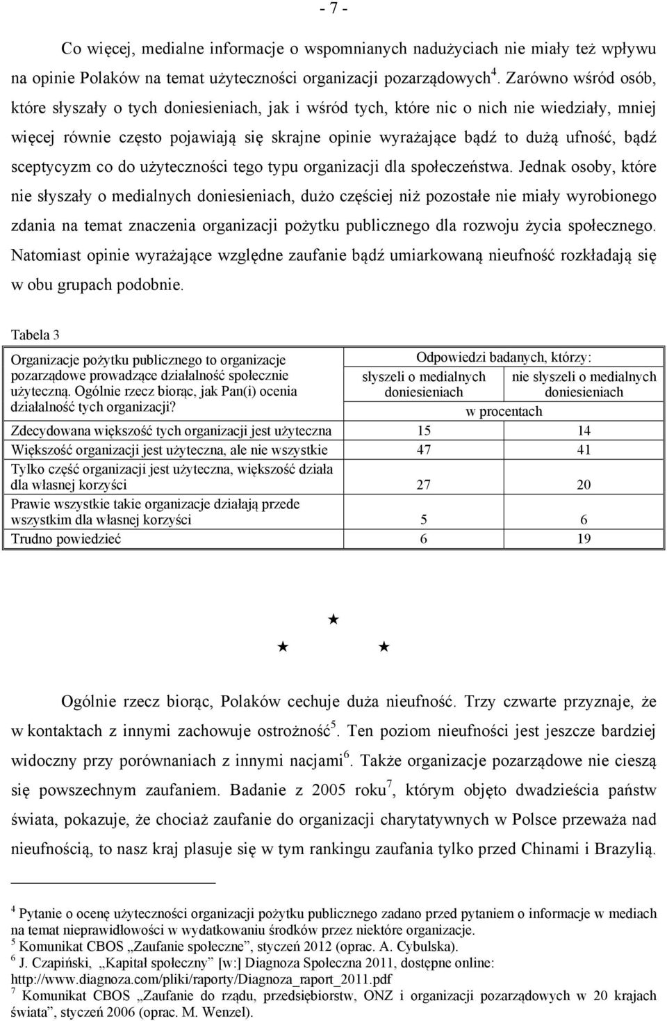 sceptycyzm co do użyteczności tego typu organizacji dla społeczeństwa.