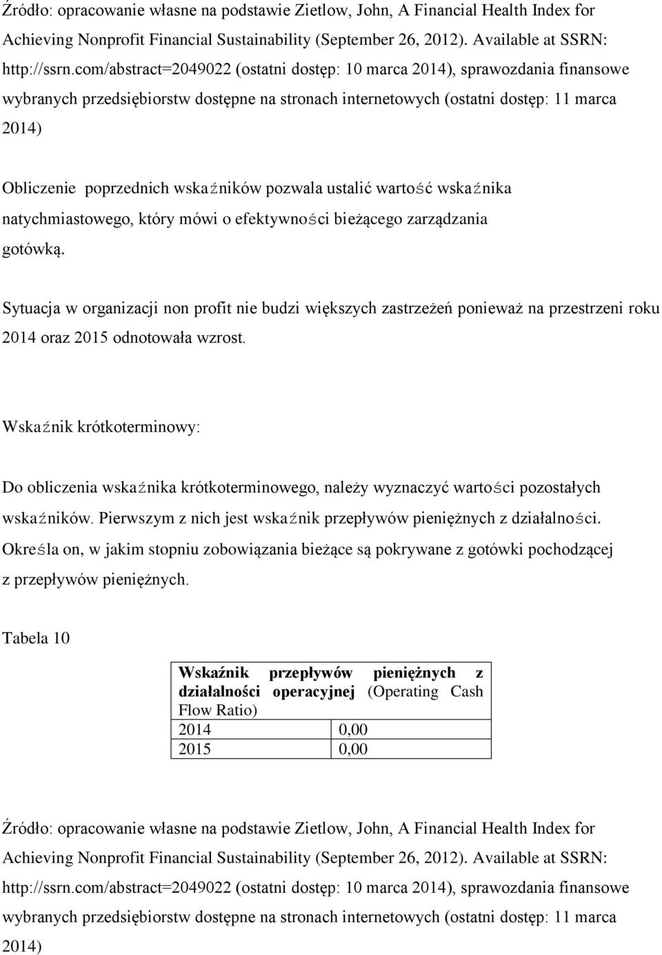 Wskaźnik krótkoterminowy: Do obliczenia wskaźnika krótkoterminowego, należy wyznaczyć wartości pozostałych wskaźników.