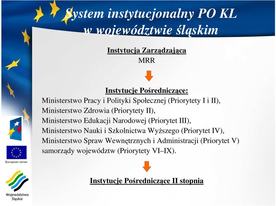 Edukacji Narodowej (Priorytet III), Ministerstwo Nauki i Szkolnictwa Wy szego (Priorytet IV), Ministerstwo Spraw