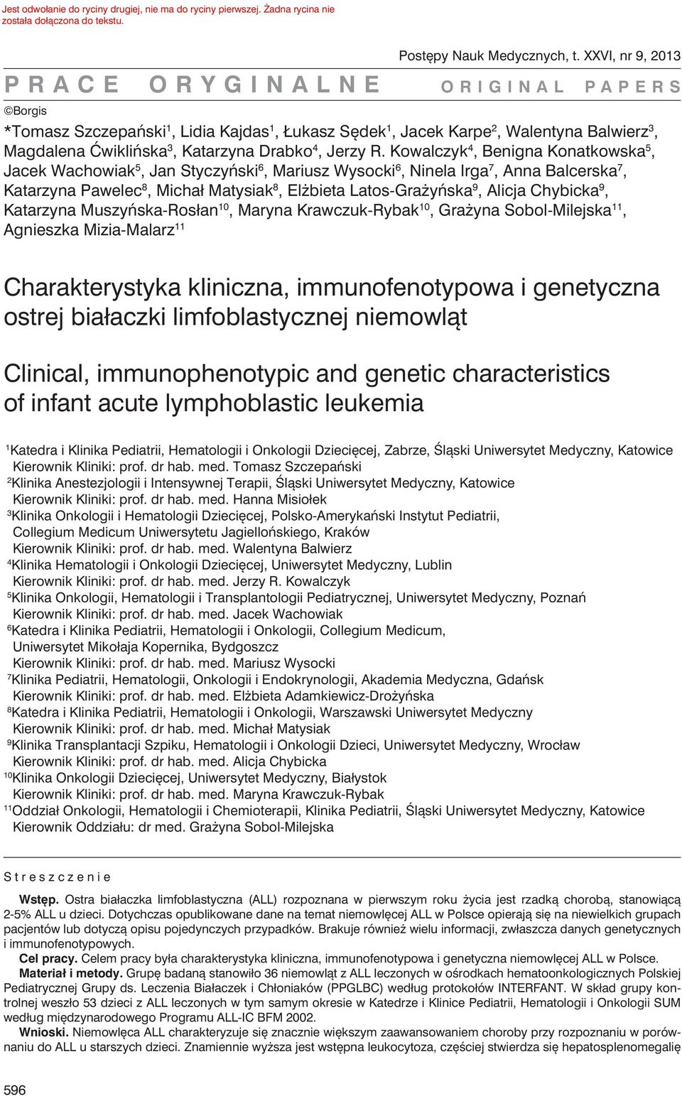 Kowalczyk 4, Benigna Konatkowska 5, Jacek Wachowiak 5, Jan Styczyński 6, Mariusz Wysocki 6, Ninela Irga 7, Anna Balcerska 7, Katarzyna Pawelec 8, Michał Matysiak 8, Elżbieta Latos-Grażyńska 9, Alicja