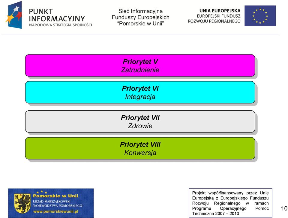 Priorytet Priorytet VII VII Zdrowie Zdrowie