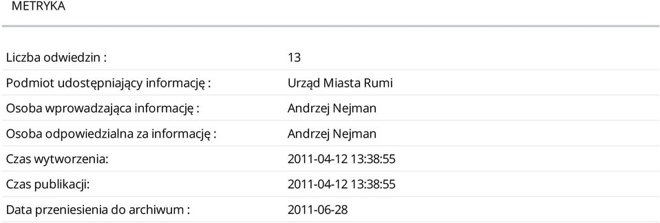 Miasta Rumi Andrzej Nejman Andrzej Nejman Czas wytworzenia: 2011-04-12