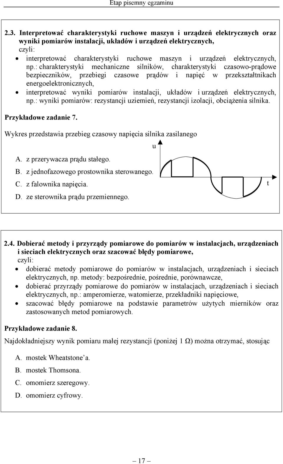 elektrycznych, np.