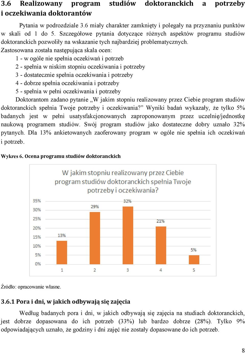 Zastosowana została następująca skala ocen: 1 - w ogóle nie spełnia oczekiwań i potrzeb 2 - spełnia w niskim stopniu oczekiwania i potrzeby 3 - dostatecznie spełnia oczekiwania i potrzeby 4 - dobrze