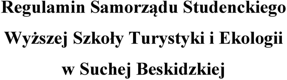 Szkoły Turystyki i