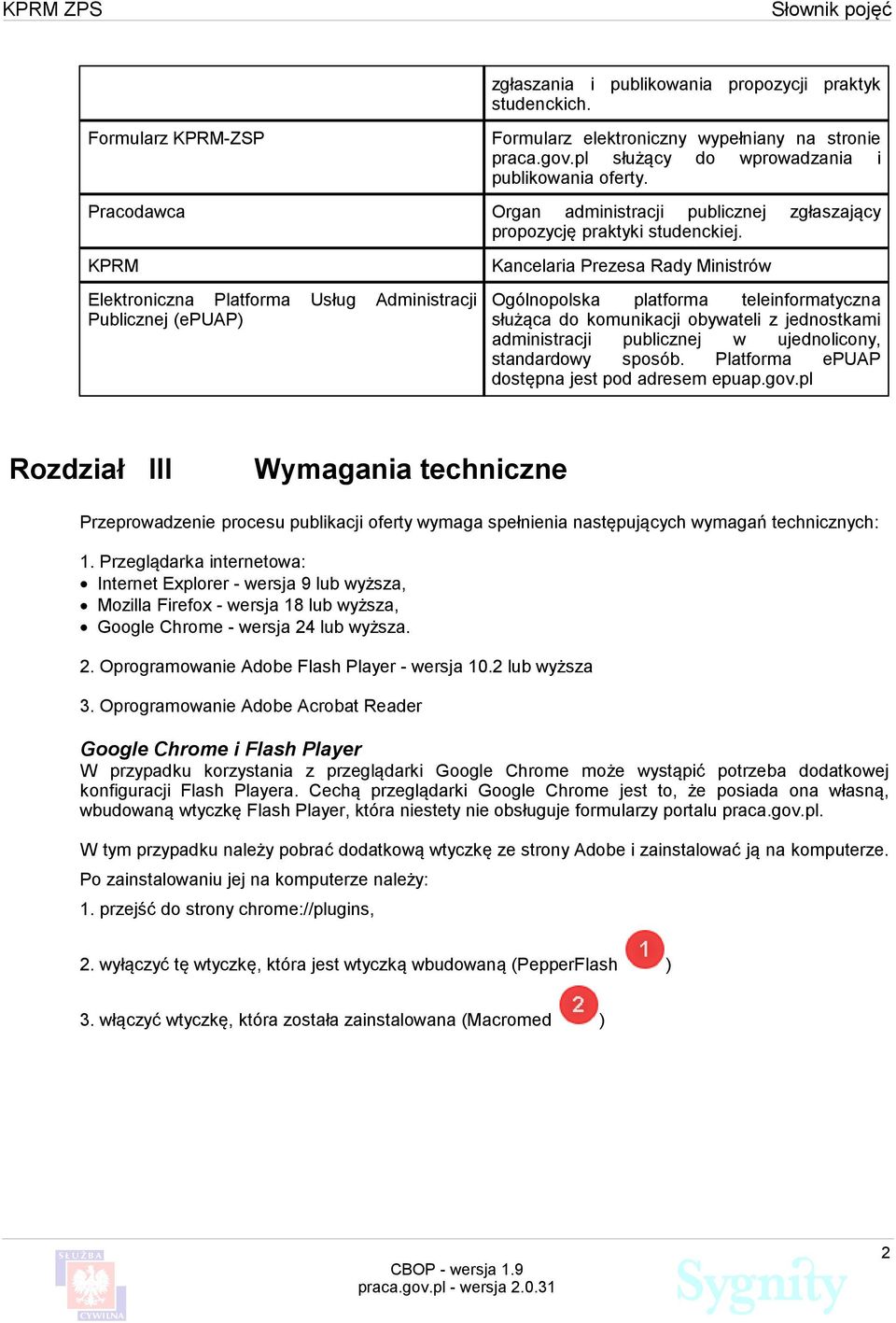 KPRM Kancelaria Prezesa Rady Ministrów Elektroniczna Platforma Publicznej (epuap) Rozdział III Usług zgłaszający Administracji Ogólnopolska platforma teleinformatyczna służąca do komunikacji