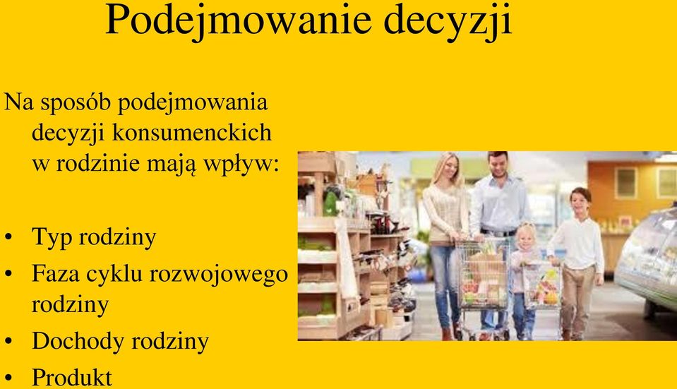 rodzinie mają wpływ: Typ rodziny Faza