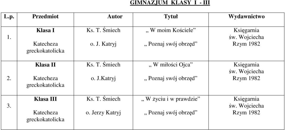 Śmiech o. J.Katryj W miłości Ojca Poznaj swój obrzęd Księgarnia św. Wojciecha Rzym 1982 3.