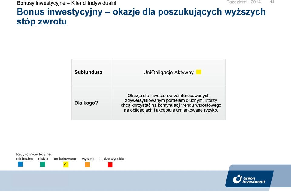 Okazja dla inwestorów zainteresowanych zdywersyfikowanym portfelem dłużnym, którzy chcą korzystać na