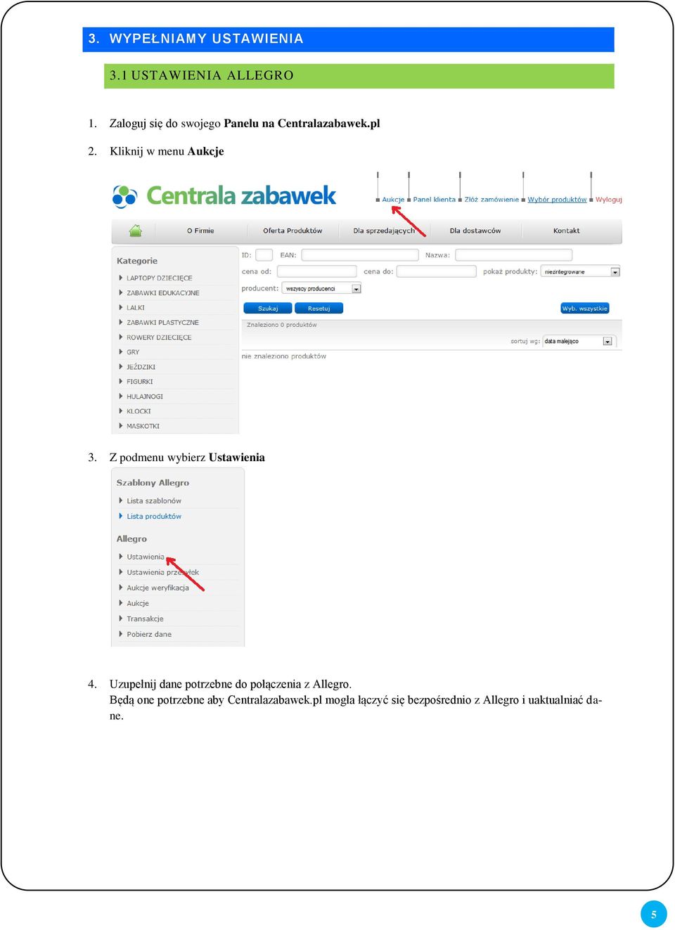 Z podmenu wybierz Ustawienia 4.