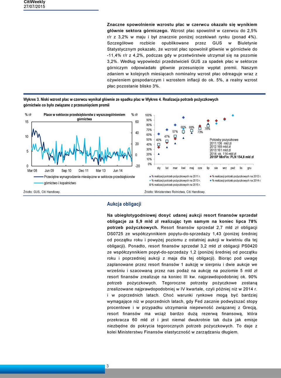 Szczegółowe rozbicie opublikowane przez GUS w Biuletynie Statystycznym pokazało, że wzrost płac spowolnił głównie w górnictwie do -11,4% r/r z 4,2%, podczas gdy w przetwórstwie utrzymał się na