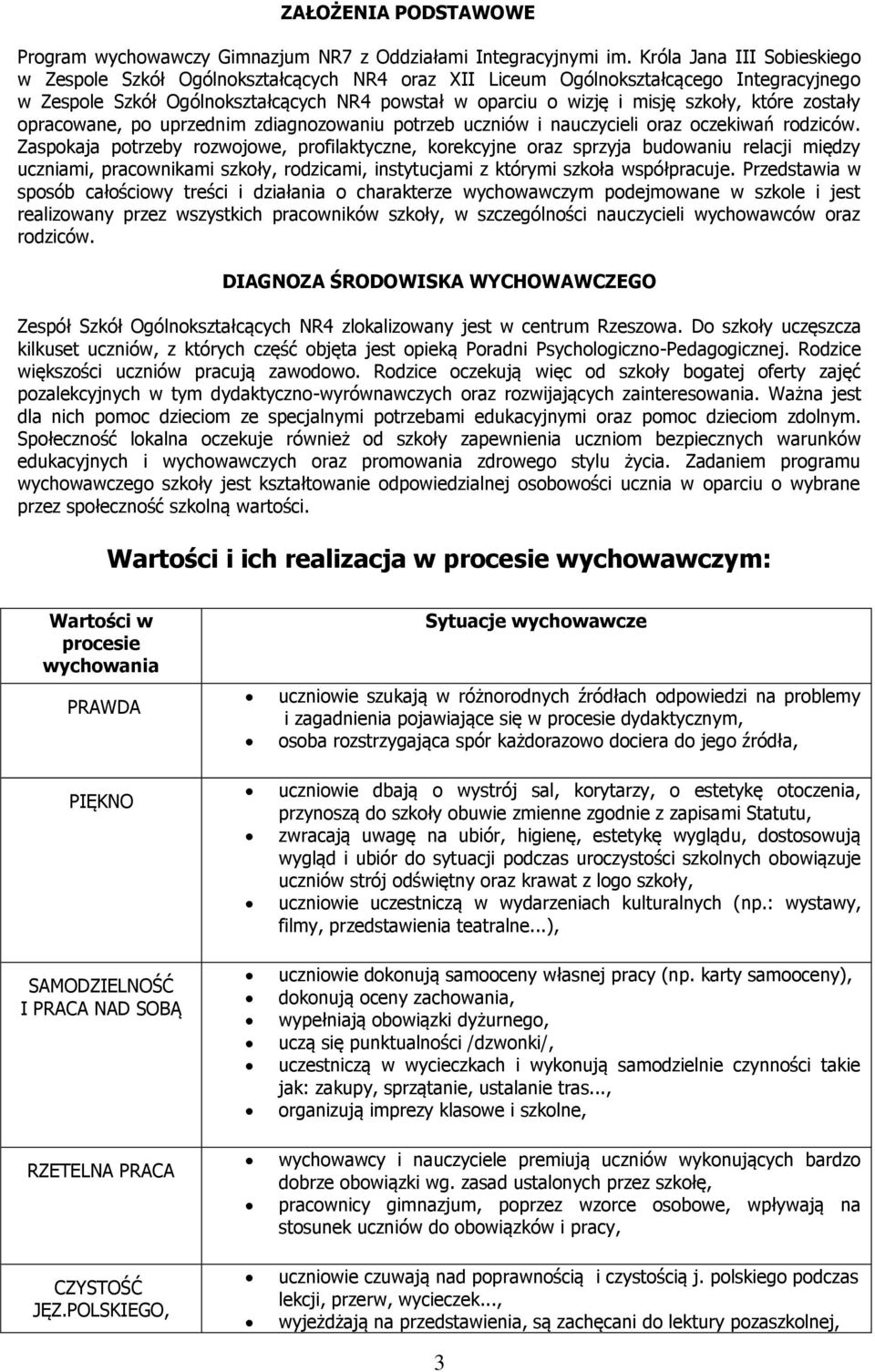 pracwane, p uprzednim zdiagnzwaniu ptrzeb uczniów i nauczycieli raz czekiwań rdziców.