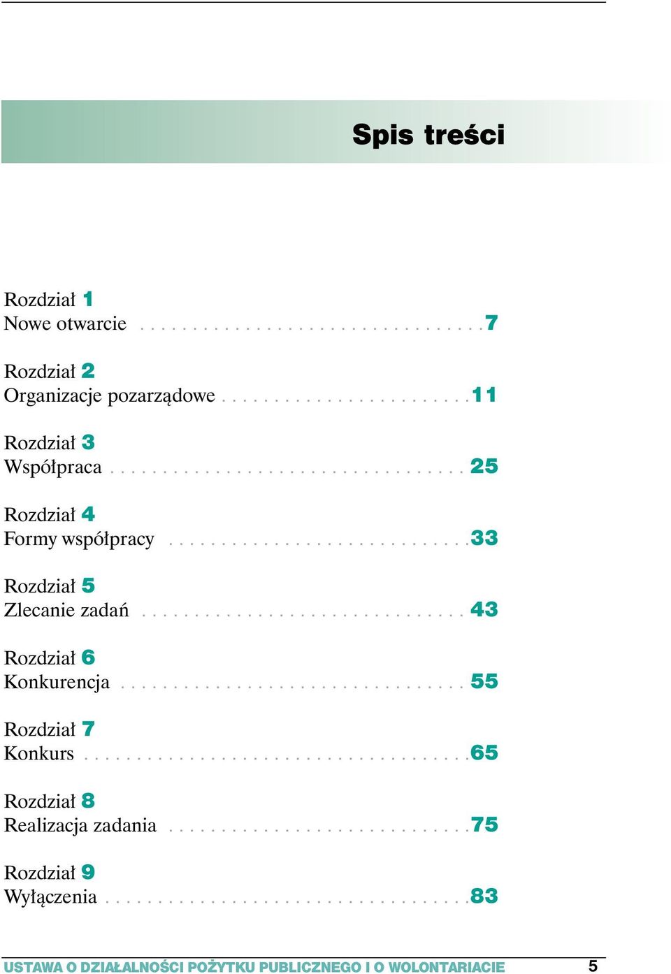 ................................ 55 Rozdzia 7 Konkurs.....................................65 Rozdzia 8 Realizacja zadania.............................75 Rozdzia 9 Wy àczenia.