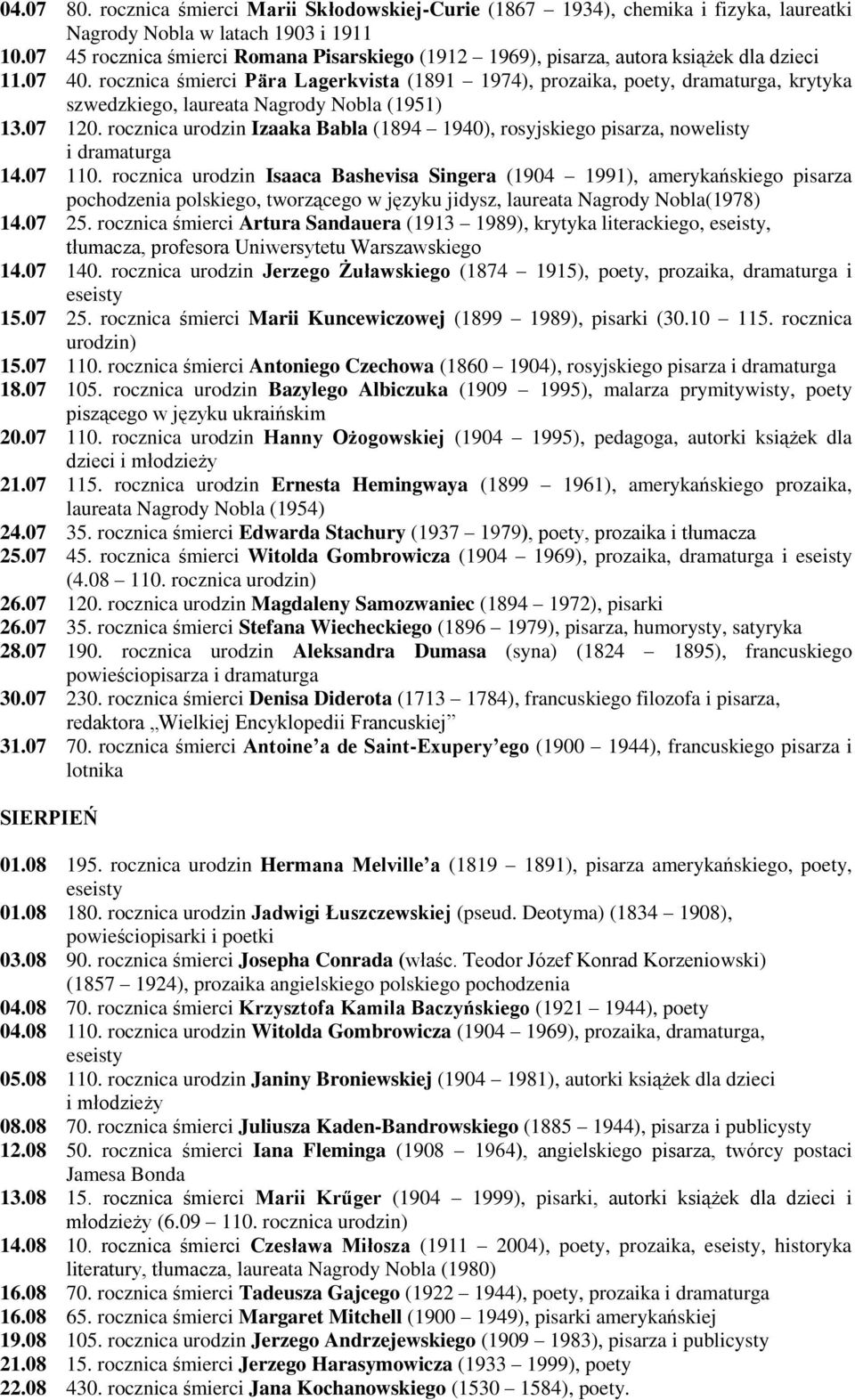 rocznica śmierci Pära Lagerkvista (1891 1974), prozaika, poety, dramaturga, krytyka szwedzkiego, laureata Nagrody Nobla (1951) 13.07 120.