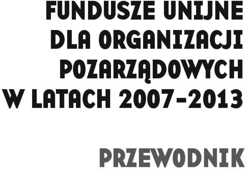 POZARZĄDOWYCH W