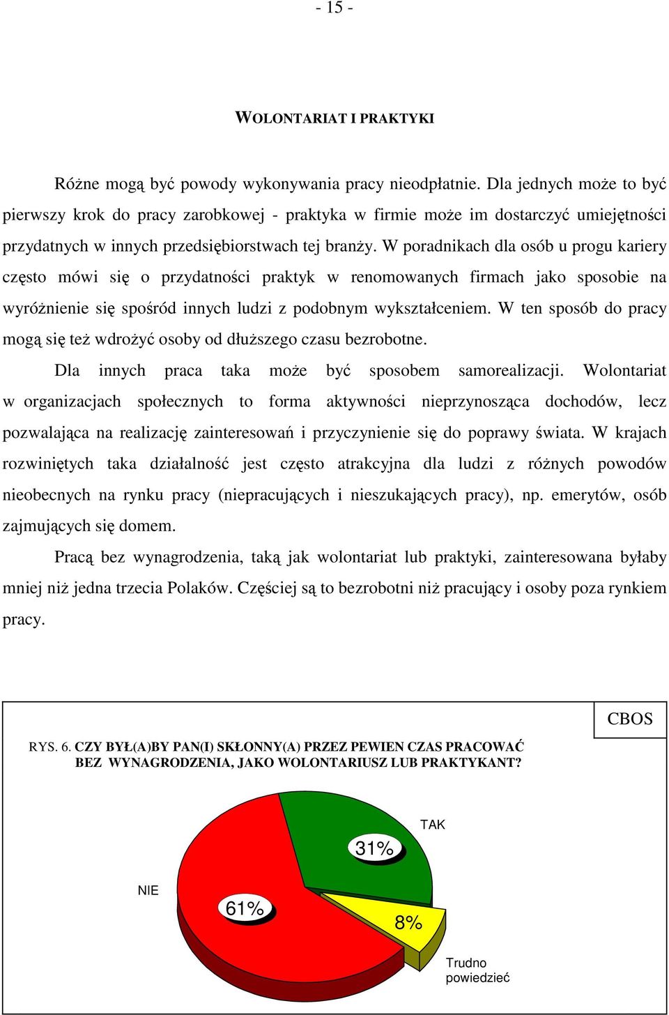 W poradnikach dla osób u progu kariery często mówi się o przydatności praktyk w renomowanych firmach jako sposobie na wyróżnienie się spośród innych ludzi z podobnym wykształceniem.