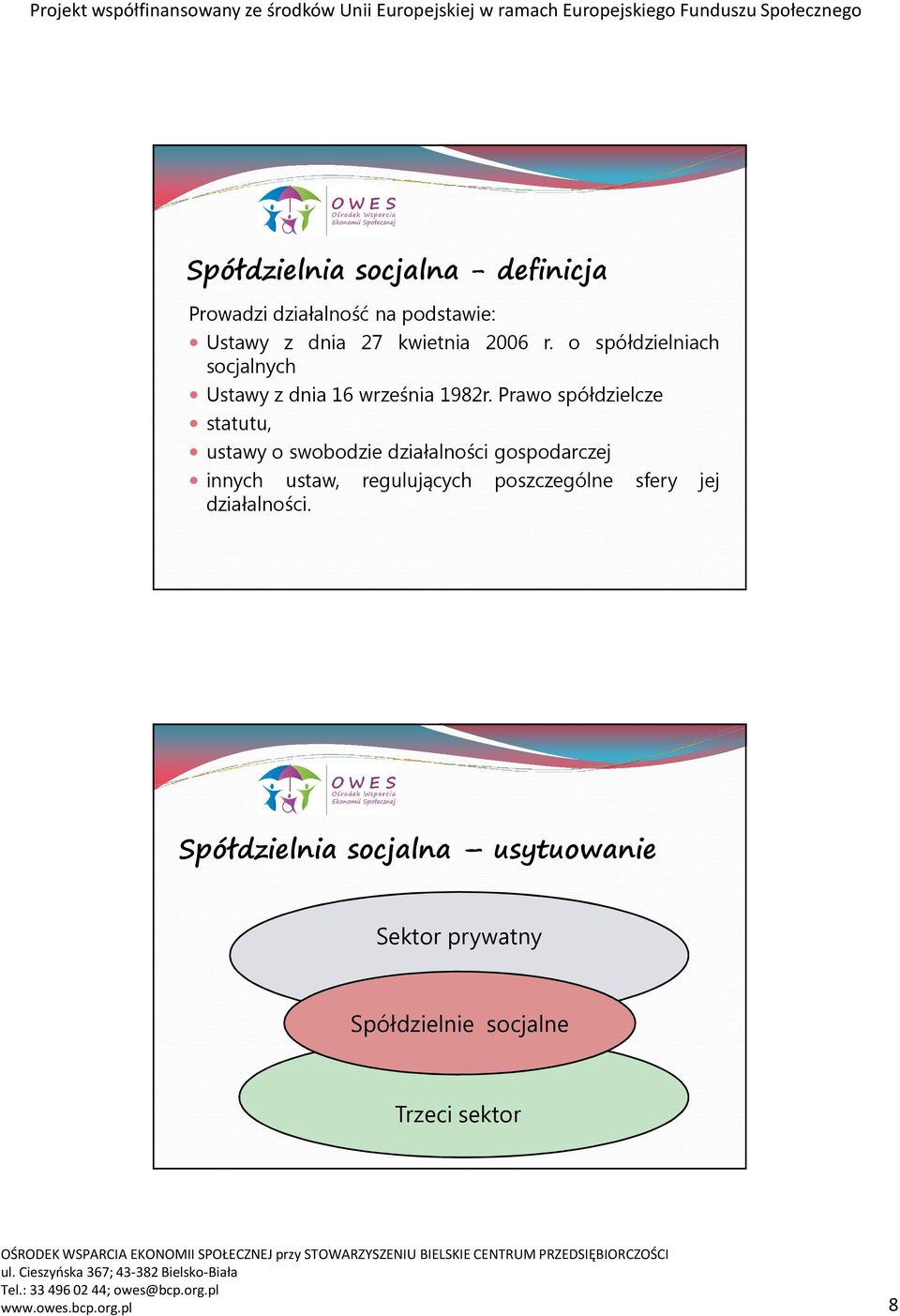 Prawo spółdzielcze statutu, ustawy o swobodzie działalności gospodarczej innych ustaw,