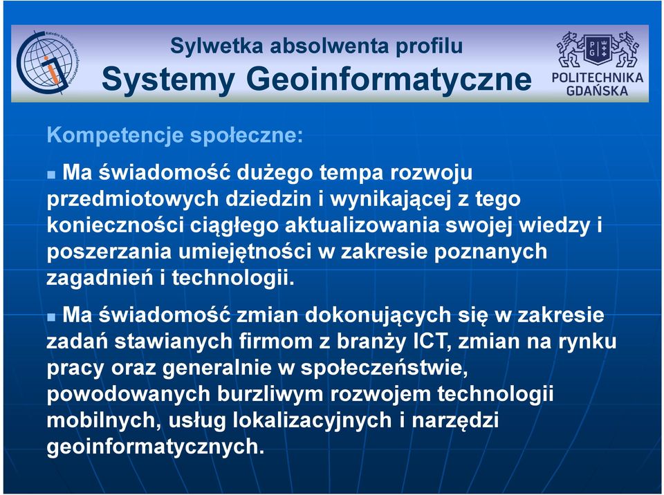 zagadnień i technologii.