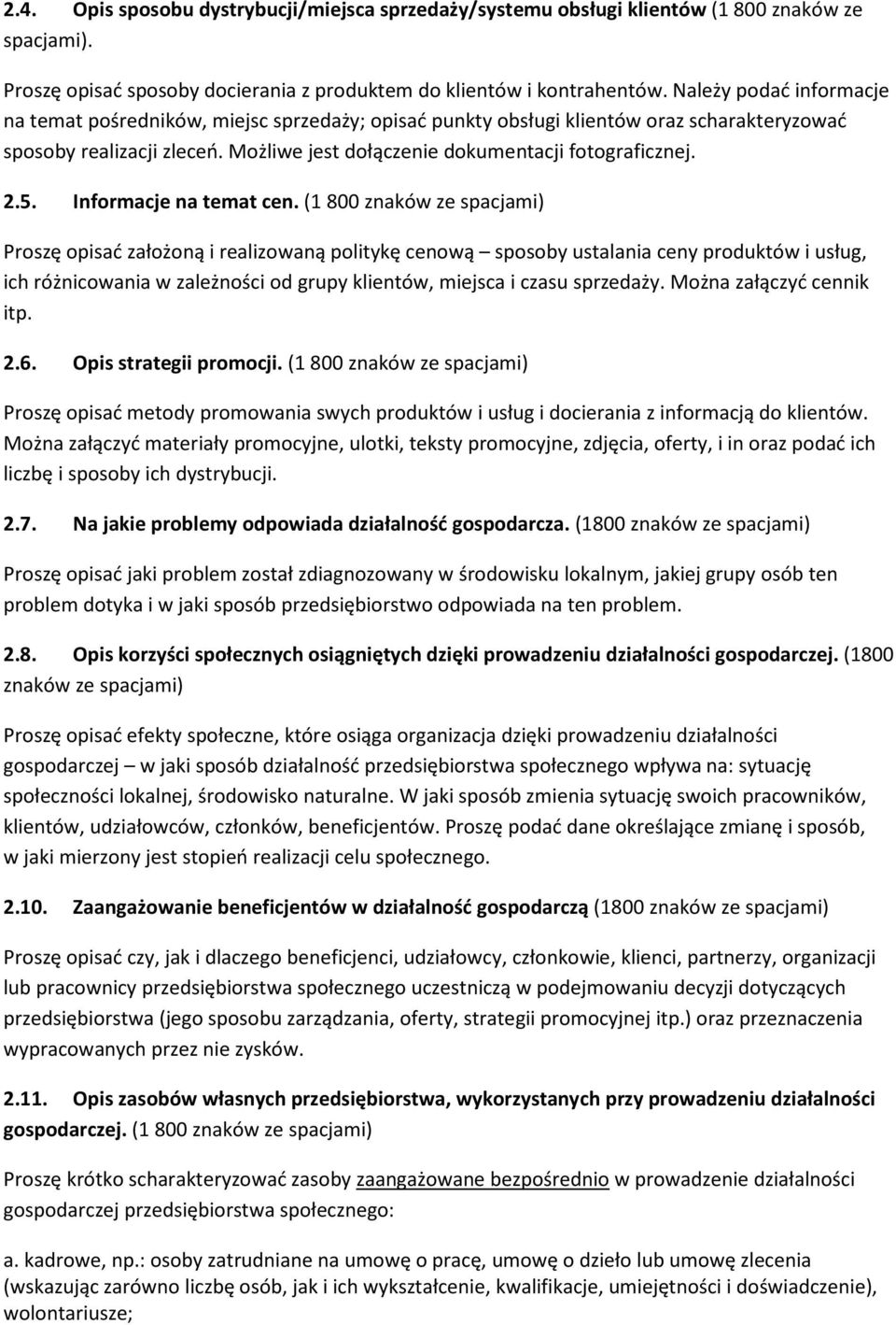 5. Informacje na temat cen.