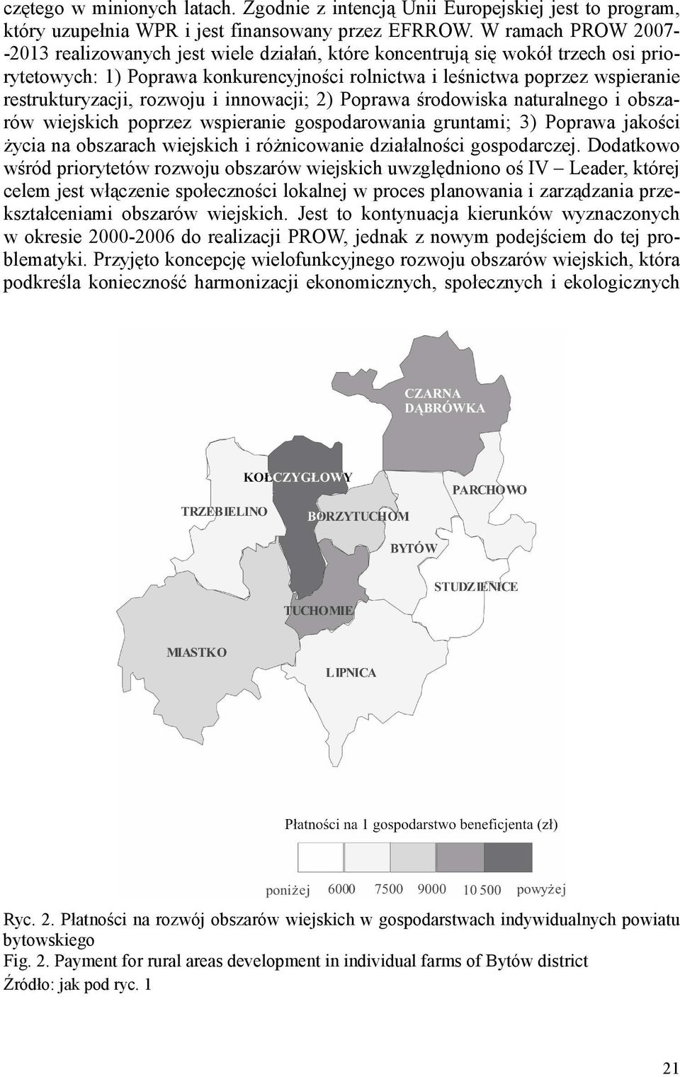 i innowaji; 2) Poprawa środowiska naturalnego i oszarów wiejskih poprzez wspieranie gospodarowania gruntami; 3) Poprawa jakośi żyia na oszarah wiejskih i różniowanie działalnośi gospodarzej.