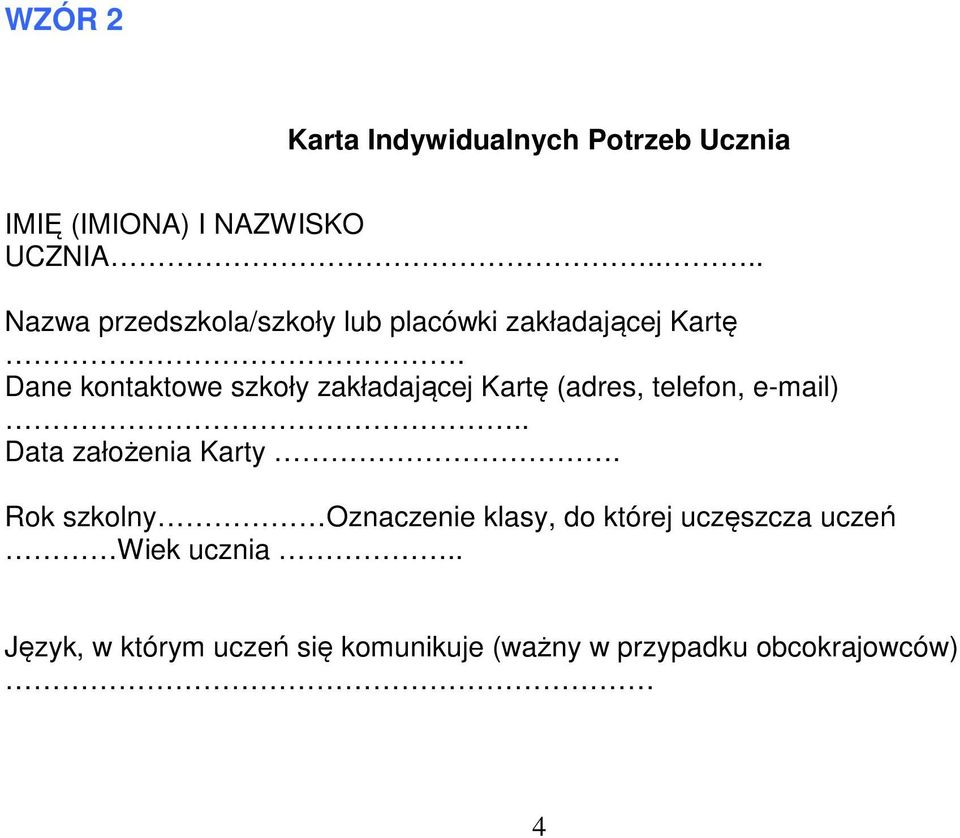 Dane kontaktowe szkoły zakładającej Kartę (adres, telefon, e-mail).. Data założenia Karty.