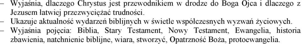 Ukazuje aktualność wydarzeń biblijnych w świetle współczesnych wyzwań życiowych.