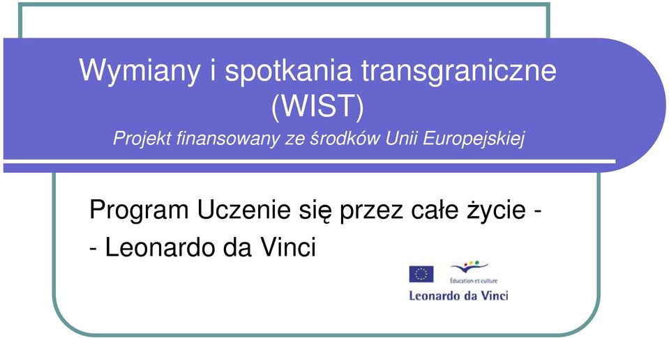 Unii Europejskiej Program Uczenie się