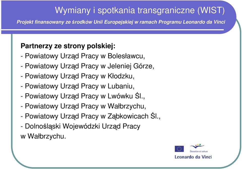 Powiatowy Urząd Pracy w Lubaniu, - Powiatowy Urząd Pracy w Lwówku Śl.