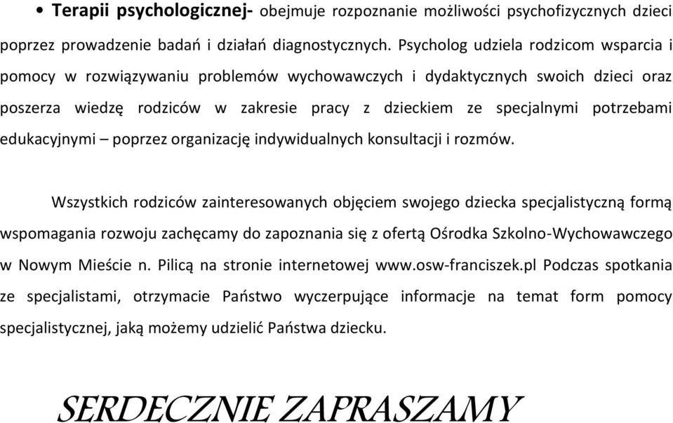 edukacyjnymi poprzez organizację indywidualnych konsultacji i rozmów.