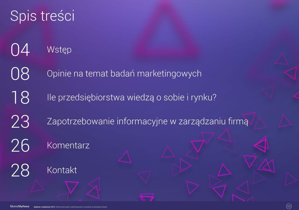 przedsiębiorstwa wiedzą o sobie i rynku?