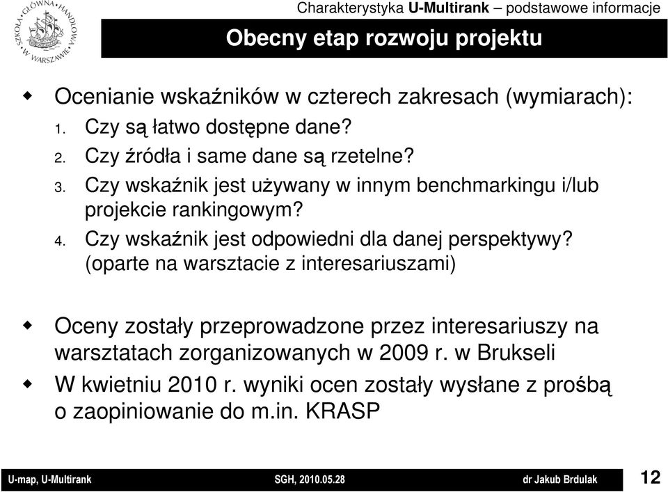 Czy wskaźnik jest odpowiedni dla danej perspektywy?