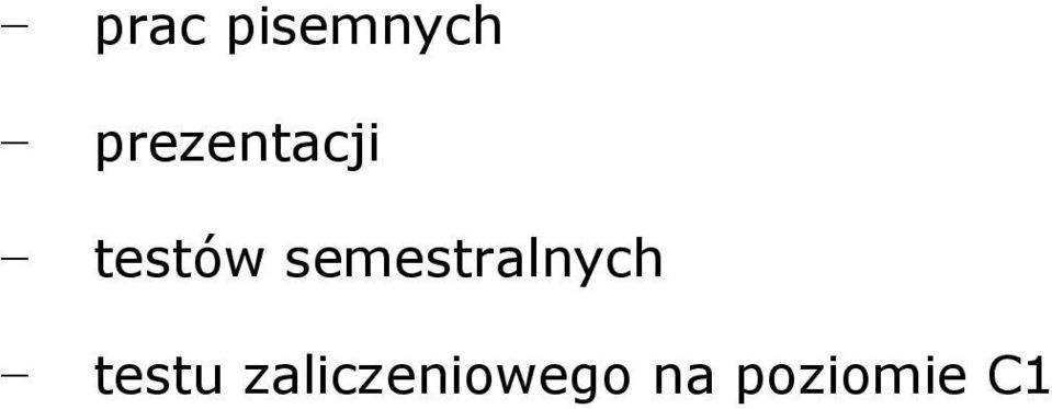 semestralnych testu