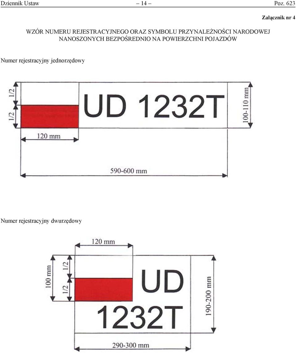 PRZYNALEŻNOŚCI NARODOWEJ NANOSZONYCH BEZPOŚREDNIO NA