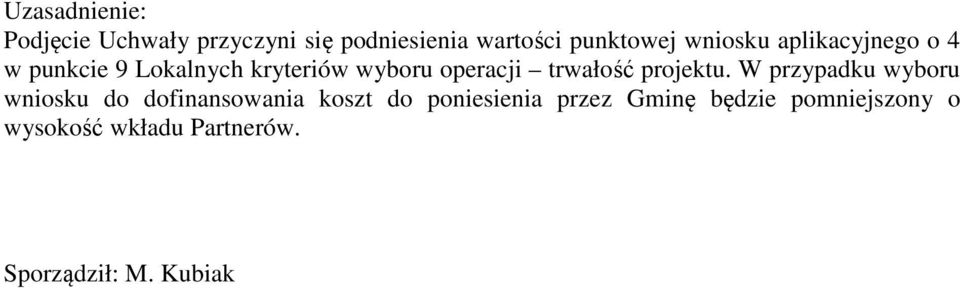 trwałość projektu.