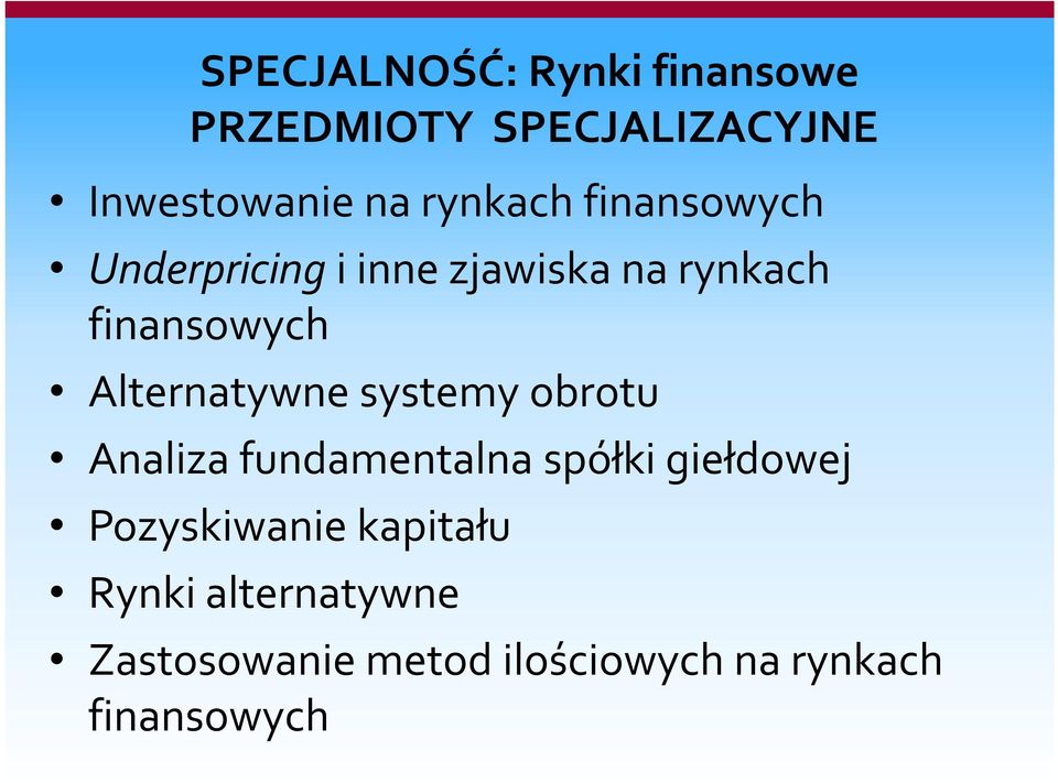 Alternatywne systemy obrotu Analiza fundamentalna spółki giełdowej